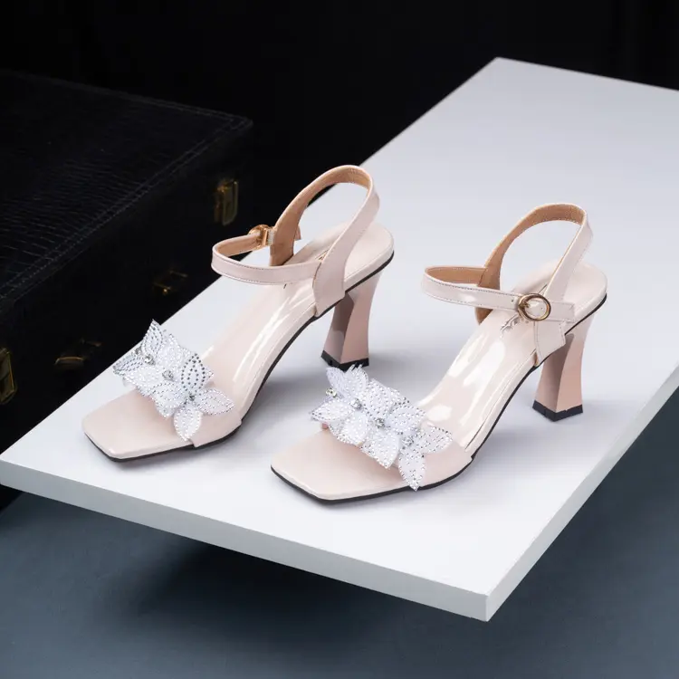 Giày sandal công sở ELLA 7cm đính nơ sang trọng thời trang ELA261 Nữ DéP