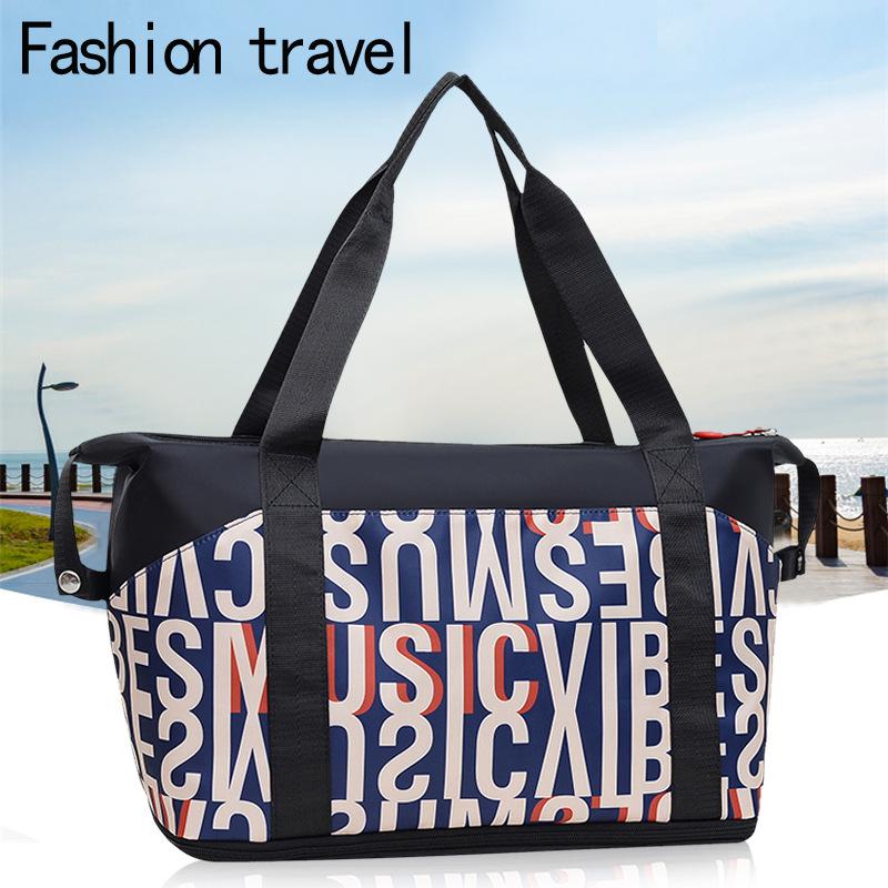  Túi Du Lịch Xách Tay Công Suất Lớn Thời Trang in Túi Hành Lý Đi Công Tác Túi Chờ Sinh Túi Tập Thể Dục Tách Rời Ướt Khô 