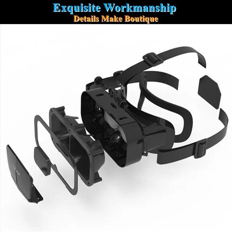 Product Introduction of Virtual Reality Glasses Screen Squeeze Film 3D IMAX, G10, Google Cardboard Box, VR Helmet, Compatible with 4.7-7" Phone, Support Game Controller 25