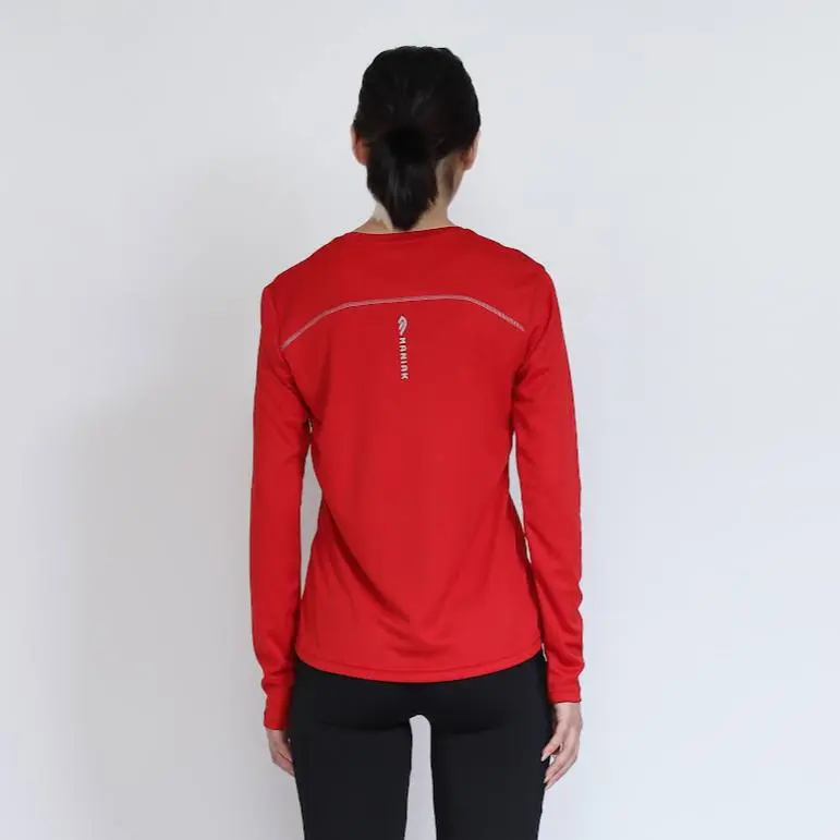 MANIAK Baju Sport Olahraga Wanita Lengan Panjang Atasan Kaos Running Lari Gym Senam Zumba Sepeda Bulutangkis (BMW 04 L/S) 5