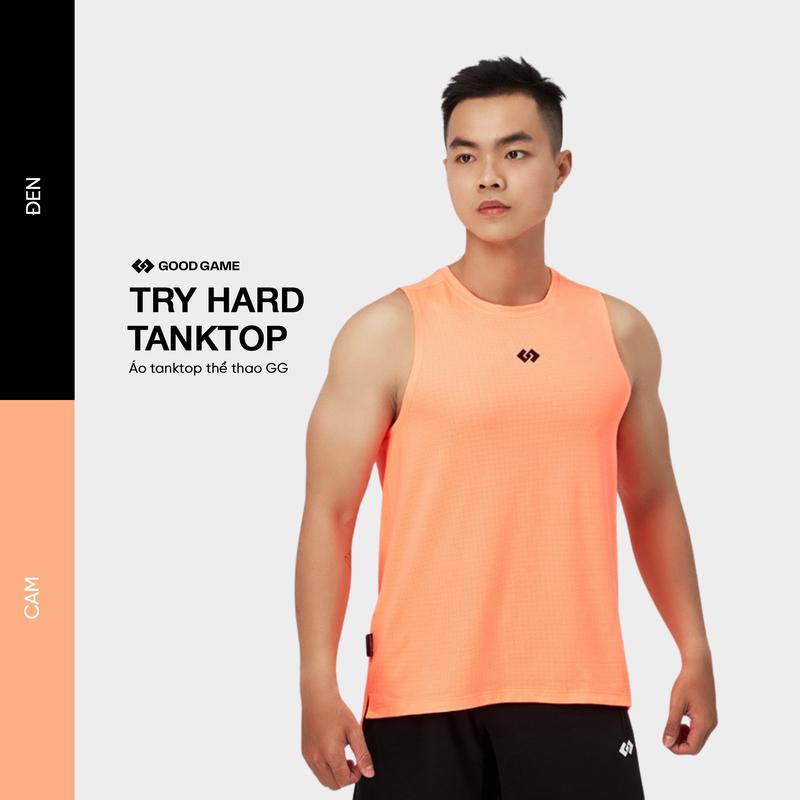 Áo Ba Lỗ Thể Thao Form Rộng Thoáng Mát Nhanh Khô, Áo Tanktop Bóng Rổ Tập Luyện GOOD GAME Try Hard Tanktop Thun Nam