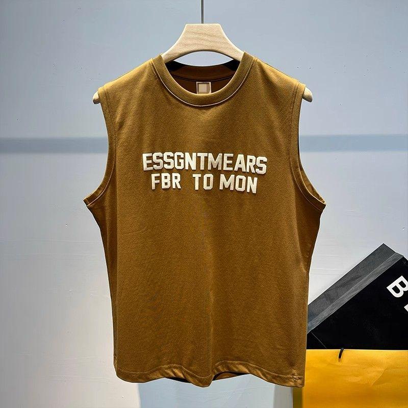 Men's Clothing Men's Sports Fitness Vest Men's Summer Internet Celebrity Sleeveless T-Shirt Men's New American Style Printed Fashion Tank Top 4
