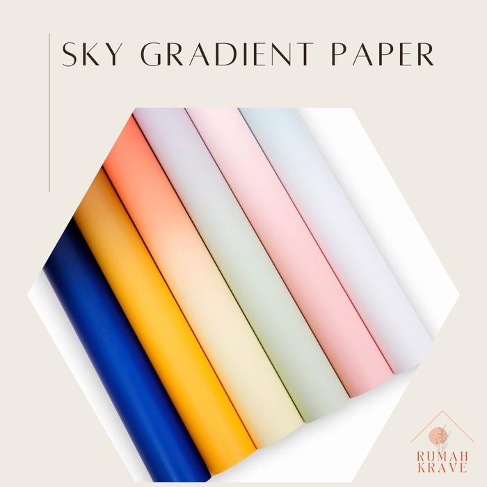 Jual Sky Gradient Wrapping Paper Kertas Buket Bunga Gradasi - Jakarta ...
