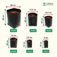 Gambar INFARM - Polybag Tanaman Tebal 30 Pcs  Ukuran 15x15 Polibag Tidak Berbau Infarm Polibag Tanaman Polybag Ecer Berbagai Ukuran Warna Hitam Plastik Tebal Premium Persemaian Sayur Buah Bunga Hidroponik Rockwool Polybag Greenhouse Media Semai Tanaman dari Infarm Kota Surabaya 5 Tokopedia