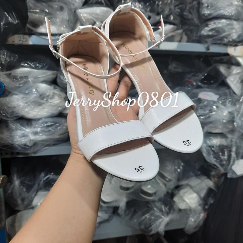 Giày nữ sandal cao gót 5p quai ngang thanh lịch(JR11) Shoes DéP 6