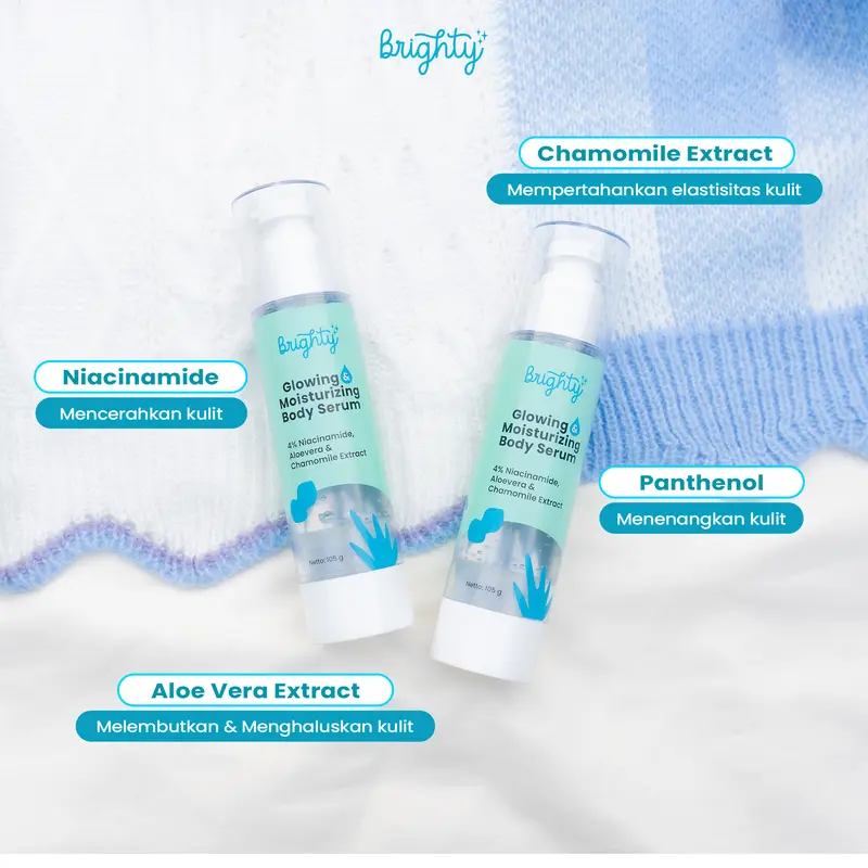 Brighty Glowing & Moisturizing Body Serum Niacinamide Tubuh  Melembutkan 1