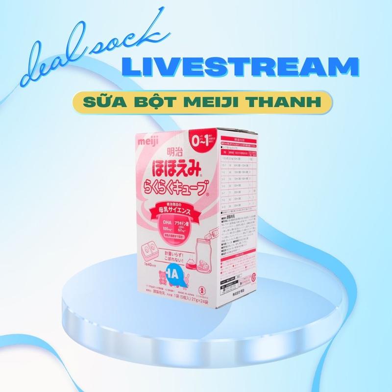 Sữa Meiji Thanh nội địa Nhật số 0 (0-1 tuổi) hộp 30 thanh