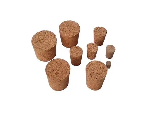 IMATTON Tutup Botol Kaca Kayu Conical Cork Wine Stopper Natural & Beige 22mm Diameter Atas 17mm Diameter Bawah 35mm Tinggi Cocok untuk Botol Wine dan Sirup