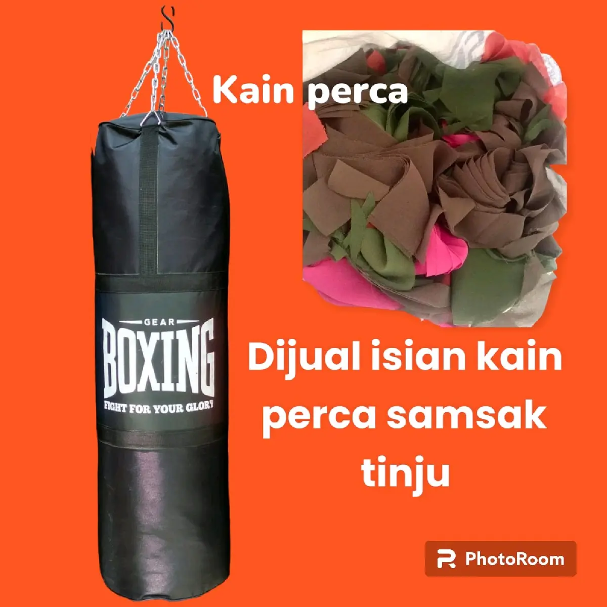 Samsak Tinju Bahan Kain Potongan Kain Parca 1kg Isi Samsak Tinju Muaythai Boxing