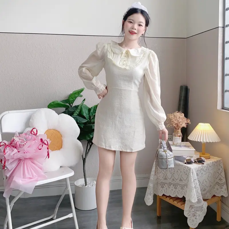 ĐẦM DẠ BỐ VIỀN TAY VOAN DÀI 8
