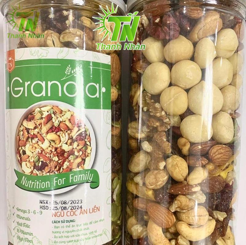  500gr Granola   Siêu Hạt Mix Macca   0% Yến Mạch   Shop Thanh Nhàn Food 