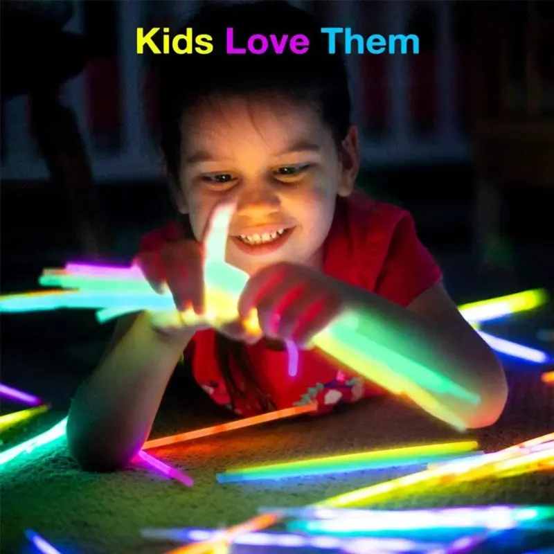 Product Introduction of 10-50Pcs Fluorescence Sticks Party Multicolor Glowing Stick Bright Colorful Light Bright Bendable Glow Bracelet Party Supplies 20