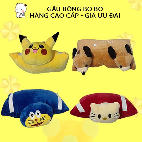 Gối Đi Xe Máy Cho Bé Hàng Cao Cấp Vải Siêu Mịn 100% Gòn Tinh Khiết GauBongBoBo Gối Ngủ