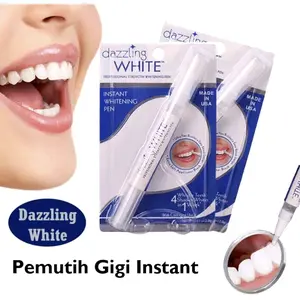 PEMUTIH GIGI INSTAN DAZZLING WHITE PEN MENGATASI GIGI KUNING DAN BAU MULUT GIGI AKAN TERLIHAT PUTIH BERSIH DAN SEGAR SEPANJANG HARI TUNJUKAN SENYUM PEDE MU