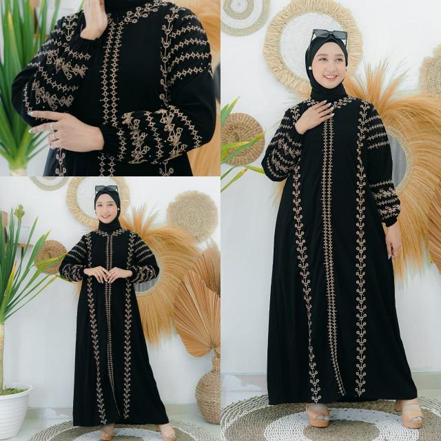Product Introduction of Abaya Gamis Maxi Dress Arab Saudi Turkey Dubai India Syari Bordir Hadrah by Safryna Collection Abaya Bangil 2