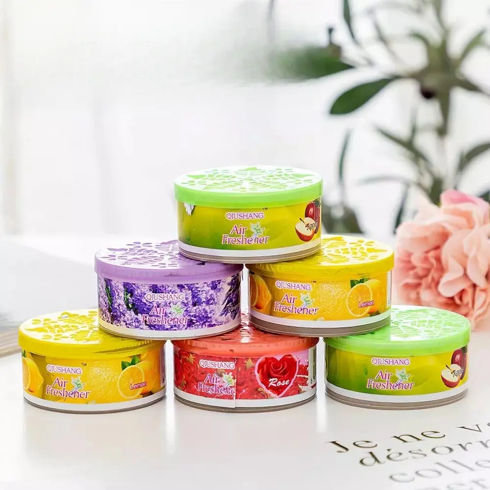 Long Lasting Air Freshener Solid Aromatherapy Car Perfume Fragrance Box Multifunctional Perfume Scent Flavors Deodorant Vanilla Auto Interior Home Deodorizing