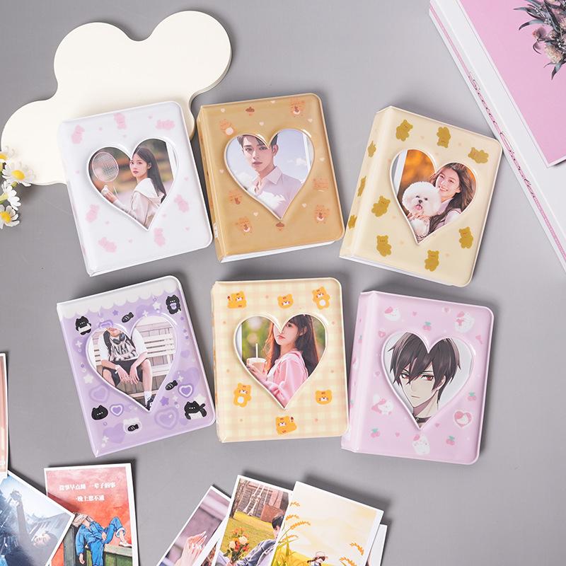 Product Introduction of Đóng Gáy Thẻ Kpop, 36 Thẻ, Sách Danh Thiếp, Giá Đỡ Ảnh Thẻ, Album Ảnh Gấu Dễ Thương, Hình Ảnh khoét Trái Tim 3 Inch, Hộp Đựng Ảnh 21