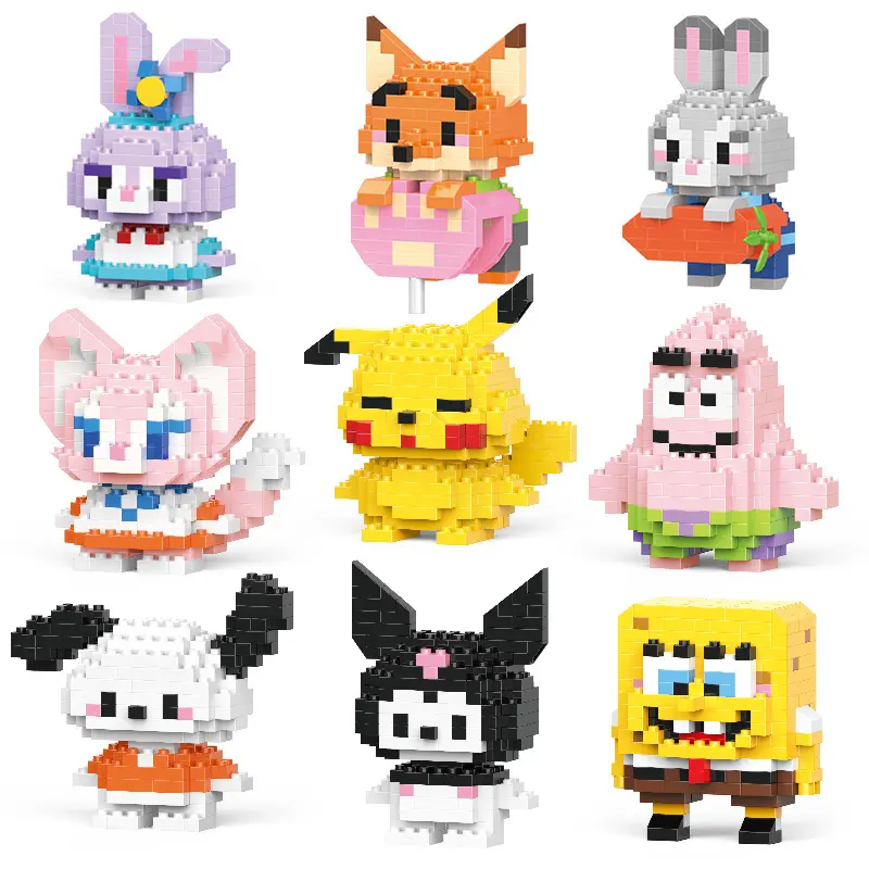 LELE Nano Block Kartun Mini Bricks Kotak Mainan Balok Susun Mainan Anak Edukasi DIY 3DPuzzle Toys 8