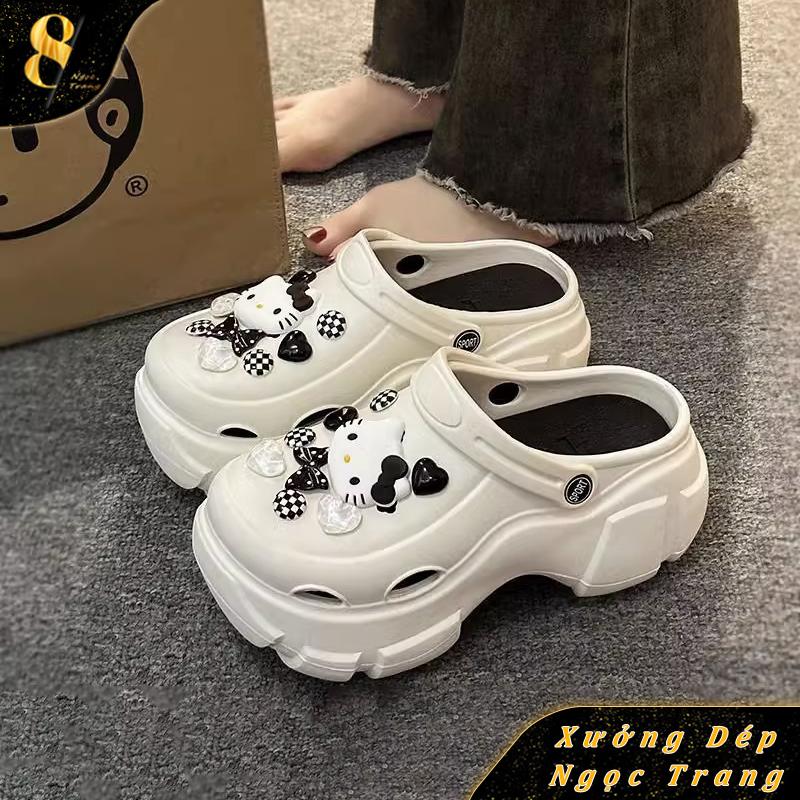  Dép Sục Độn Đế Nữ Dáng Cao 10 Màu Sục Cross Đế Cao Tôn Dángdép gà nữ dép  babydoll Shoes DéP GiàY Cao Su 
