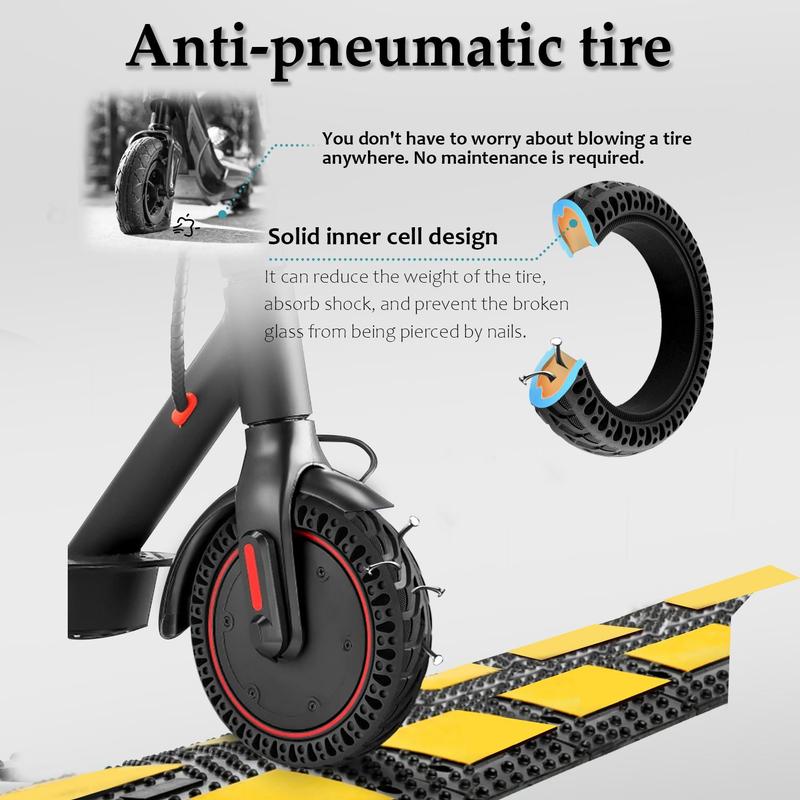 Product Introduction of 8.5x2.0 Inch Solid Tire, Honeycomb Shock Absorption Scooter Tire, Replacement Wheel for iScooter S9pro VOLPAM SP03 Scooter 3