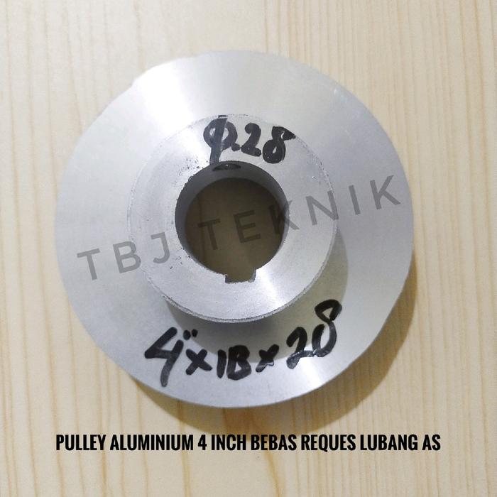 Puli 4 Inch Jual pulley/poli/Puli aluminium ukuran 4 inch bebas reques lubang as ...