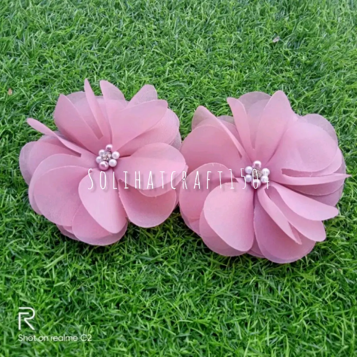 Bunga organza3d/bunga bahu/bunga dahlia /bunga 3d