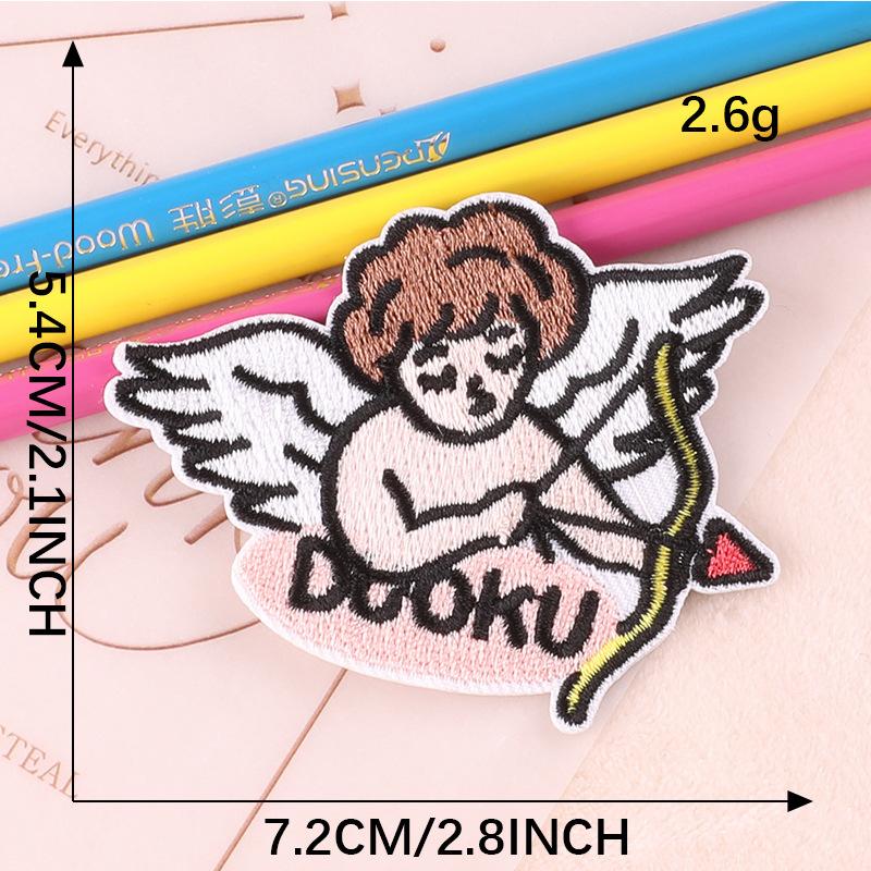 Original Embroidery Stickers Computer Emboridery Label Angel Cloth Label DIY Patch Clothing Accessories Patch DIY Iron on Patches for Clothing Thermoadhesive Patches Sticker 8