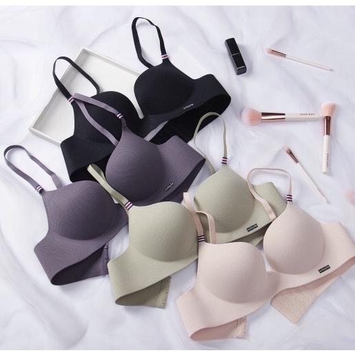 Áo Ngực Su Đệm Ngực - Áo Lót nữ Không Gọng Mút Dày Định Hình  AMYBRA A560 Women Tim áo  nâng ngực 3