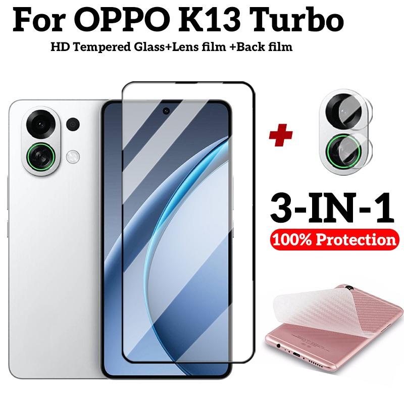 กระจกนิรภัย 9H สำหรับ OPPO K13 Turbo Pro, K12 Plus, K12X 5G และ 4G, ใส, กระจกป้องกันรอยขีดข่วน, 3 in