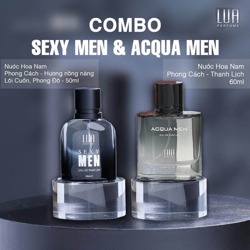  Combo 2 Nước Hoa Nam: Acqua Men 60ml + SexyMen 50ml - LUA 