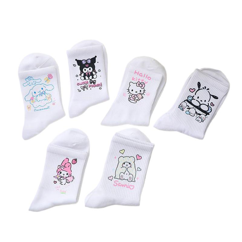 Product Introduction of Tất Bông, Sanrios, Thiết Kế Dễ Thương, Hình Anime Hellokittys Và Mymelody, Tất Giữa Bắp Chân, Dành Cho Phụ Nữ Và Trẻ Em, Tất Ngắn, Thích Hợp Cho Mùa Hè, Tuyệt Vời Làm Quà Tặng, Cho Bé Gái 19