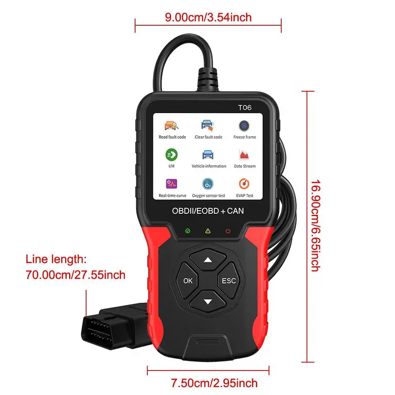 OBD2 Scanner, Car Diagnostic Tool, Multi-language Support Check Engine System Code Reader, Auto Accessories, Car Diagnostic Tool for Car Repair 2