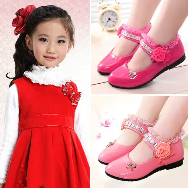 Giày Thường Ngày Biểu Diễn Cho Bé Gái, Hàng Mới Về, Phong Cách Hàn Quốc, Giày Da Hoa Cho Bé Gái Học Sinh, Thích Hợp Cho Mùa Lò Xo Và Mùa Thu, Giày Mới 2