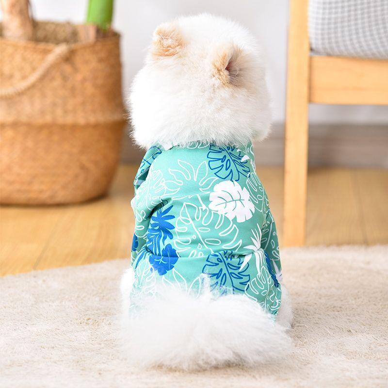 Product Introduction of Fashion Dog Shirt Puppy Breathable Coconut Tree Patern Shirt Cat Vest Chihuahua Yorkie Hawaiian Polo T-Shirts Pet Summer Clothes 36