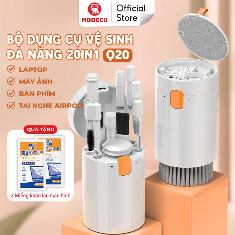  Bộ Vệ Sinh Laptop Modeco - Máy Tính - Bàn Phím - Máy Ảnh - Tai Nghe Airpod Đa Năng 20 In 1 Nhỏ Gọn - Nhựa Abs Cao Cấp 