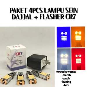 PAKET 4PCS LAMPU SEIN SEN DAJJAL 45 LED SUPER TERANG PLUS FLASHER CR7