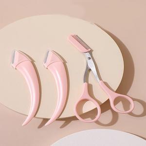 มีดโกนคิ้ว ทรงพระจันทร์เสี้ยว ปลอดภัยสำหรับผู้เริ่มต้น กำจัดขนด้วยตนเองแบบไมโคร ใบมีดโกนคิ้วพิเศษ