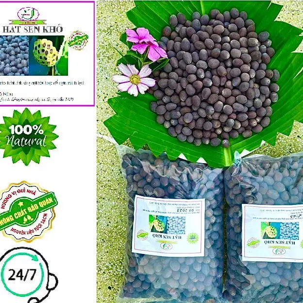 Hạt sen khô nguyên vỏ thơm giòn