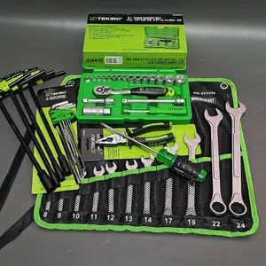 TEKIRO PAKET BENGKEL Kunci Sok 21 Pcs Tekiro + Kunci Ring Pas 11 Pcs 8-24mm + Kunci L 9 Pcs Sort Long + Kunci Shock T Tekiro + Tang Kombinasi 7 Inch + Obeng Tekiro Plus Gagang Karet - Paket A