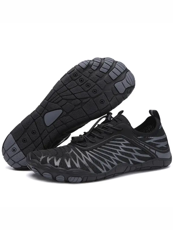 Men's Colorblock Lace Up River Trekking Shoes, Lightweight Breathable Comfortable Sports Shoes, 2024 Summer Water Shoes Aqua Shoes, Back-To-School Barefoot Shoes, Outdoor Hiking Shoes For All Seasons 4