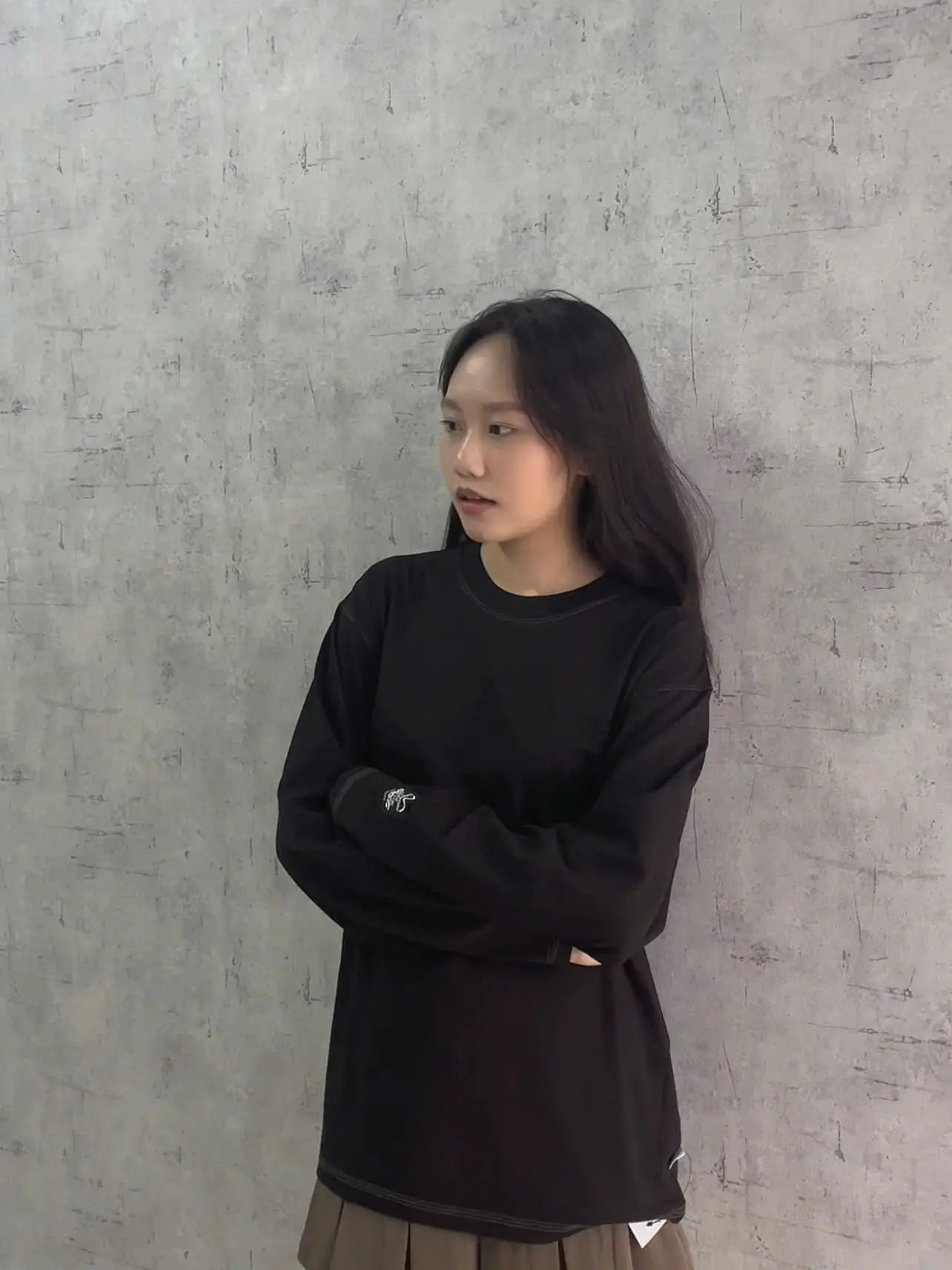Áo Thun Dài Tay BOO Unisex Form Oversized Chần Chỉ Basic Đơn giản dễ phối đồ