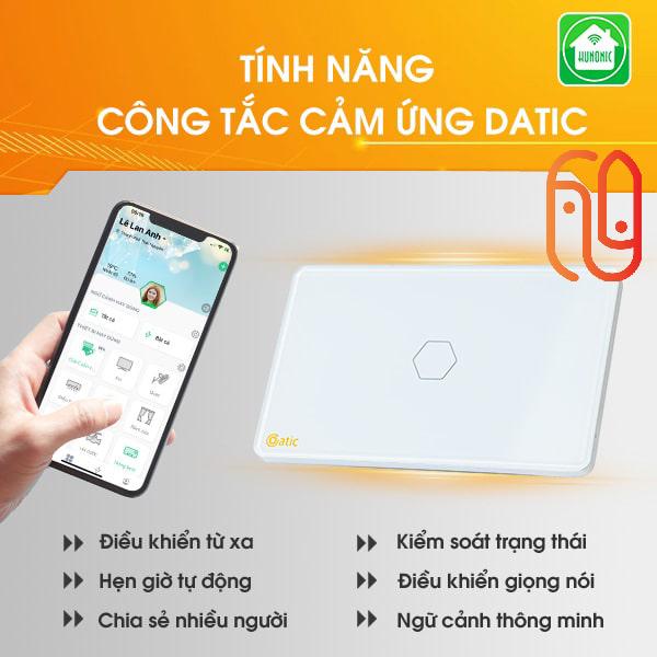 Product Introduction of Công Tắc Cảm Ứng Thông Minh HUNONIC DATIC Đen/Trắng Công Tắc Wifi Điều Khiển Từ Xa Bằng Điện Thoại 6
