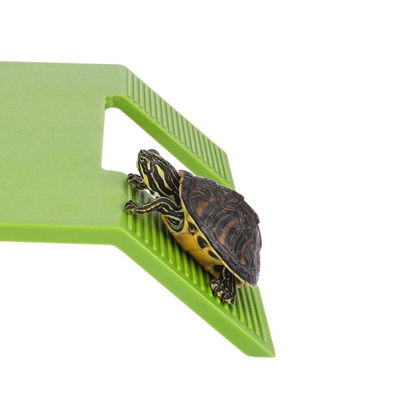 Product Introduction of Reptiles Climbing Ladder Plastic Turtle Basking Platform Double Ladder Green Turtle Basking Terrace with Suction Cup Turtle Climbing Platform Aquarium 10