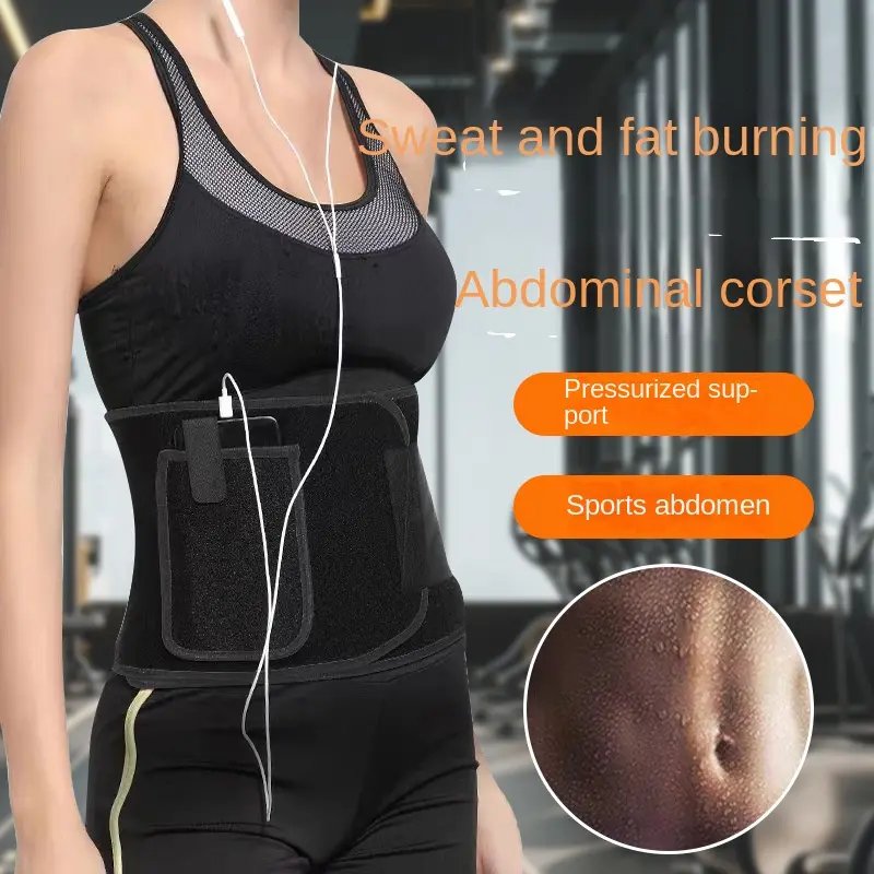 [In Stock] Cosmic M i Sweat Waist Trainer Fitness Abdominal Slimming Waist Shaper Squat Running Sports Training Waist Support Body Shaper Sweat Fat Burning for Women