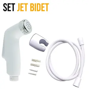 Bidet Spray 1 Set Jet Shower Toilet Warna Putih Bahan Plastik FXQ-236 Selang