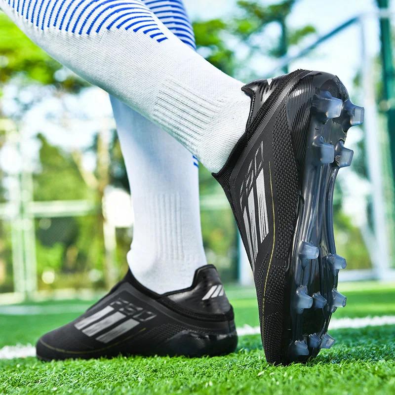 Product Introduction of No.8527 Without-Lace Mens Soccer Shoes SLIP-ON Non-Slip Turf Soccer Cleats for Kids TF/FG Training Football Boots Chuteira Campo 11
