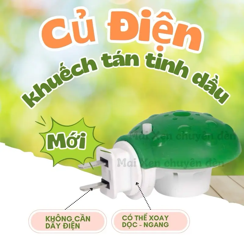 Củ đèn lắp vào lọ tinh dầu, lắp vừa các mẫu lọ tinh dầu