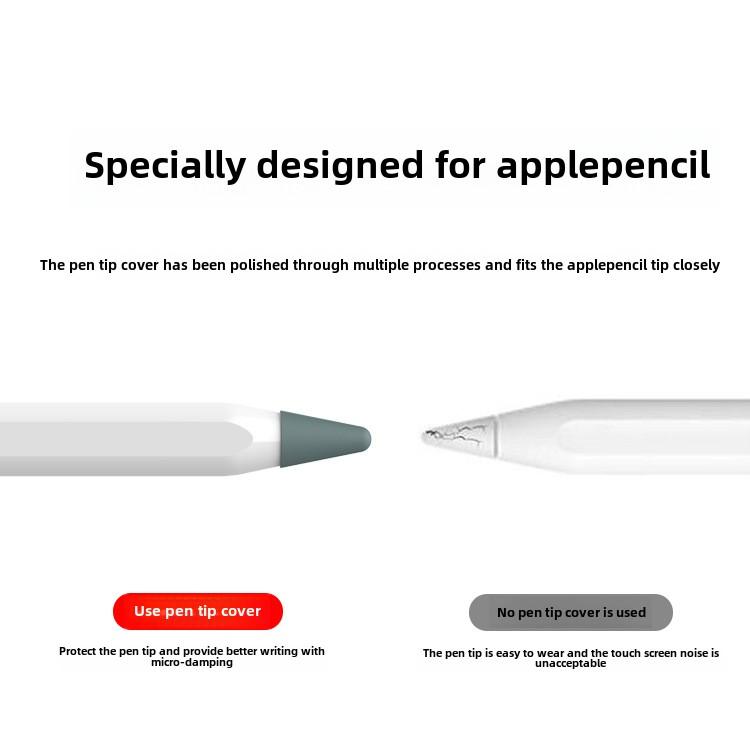 Product Introduction of Sarung pelindung untuk Pensel Apple dan pen stylus iPad, Diperbuat daripada bahan silikon, Melindungi stylus anda daripada jatuh dan calar, Termasuk penutup 7