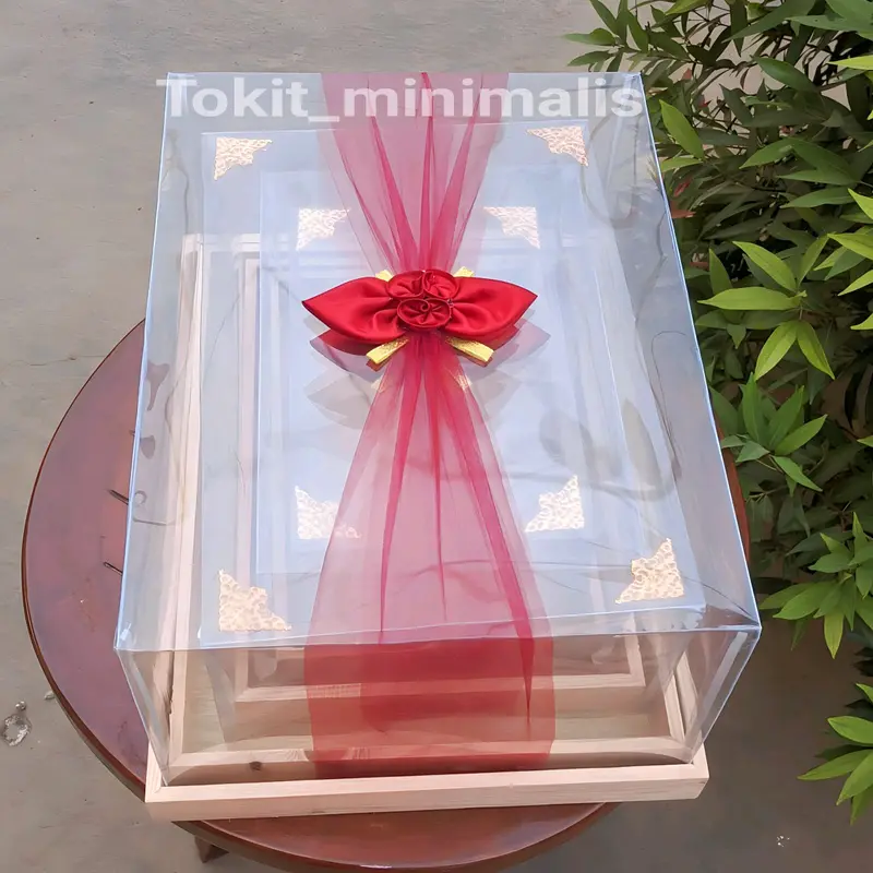 BOX HANTARAN SESERAHAN PERNIKAHAN ( ISI 3 BOX ) PLUS TUTUP MIKA 0