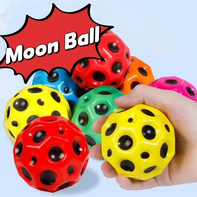 Mainan Anak Bola Lempar Bouncy Ball Moon Ball Edukasi Fidget Toys Anti Stress Mainan Olahraga Outdoor 4